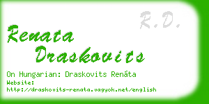 renata draskovits business card