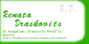 renata draskovits business card